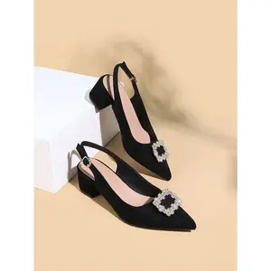 sepatu wanita pantofel gesper tengah terbaru tinggi hak 5 cm Heels Shoes