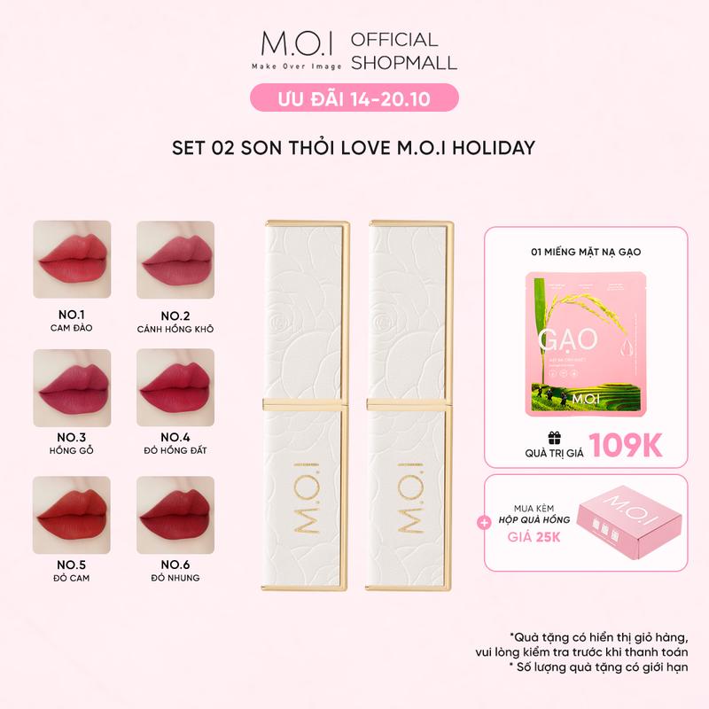 Bộ Đôi 2 Son Thỏi Love M.O.I Holiday - Phiên Bản Lễ Hội 2.7g