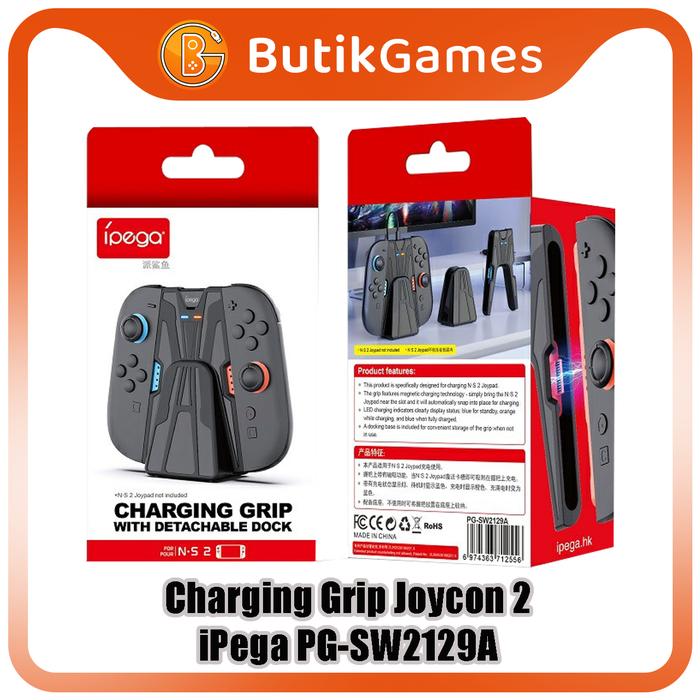 Gambar Magnetic Charging Charger Grip with Detachable Dock Joycon Joy Con Nintendo Switch 2 Switch 2 NS2 iPega PG-SW2129A dari Butikgames Kota Administrasi Jakarta Pusat Tokopedia