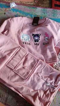 Product Review of Masyken Setelan Sweater Anak Perempuan Crop Top Usia 1-6 Tahun Bayi Parsel TPE Beige from S**a 1