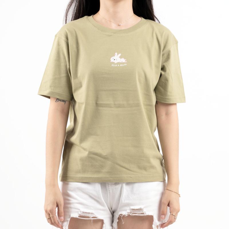 Jo & Co - T-Shirt Wanita - Olive Green #091 0