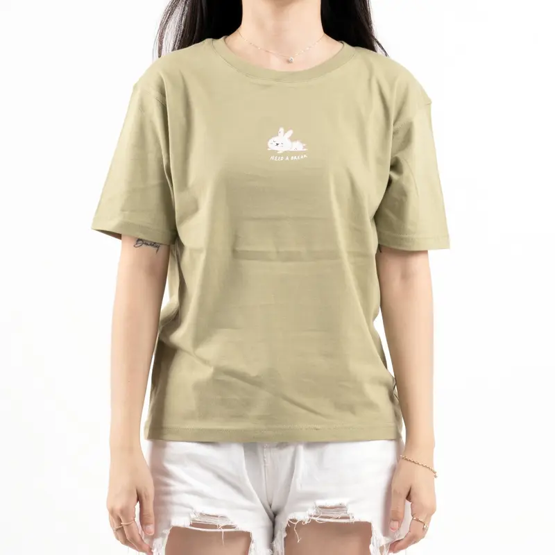Jo & Co - T-Shirt Wanita - Olive Green #091 0