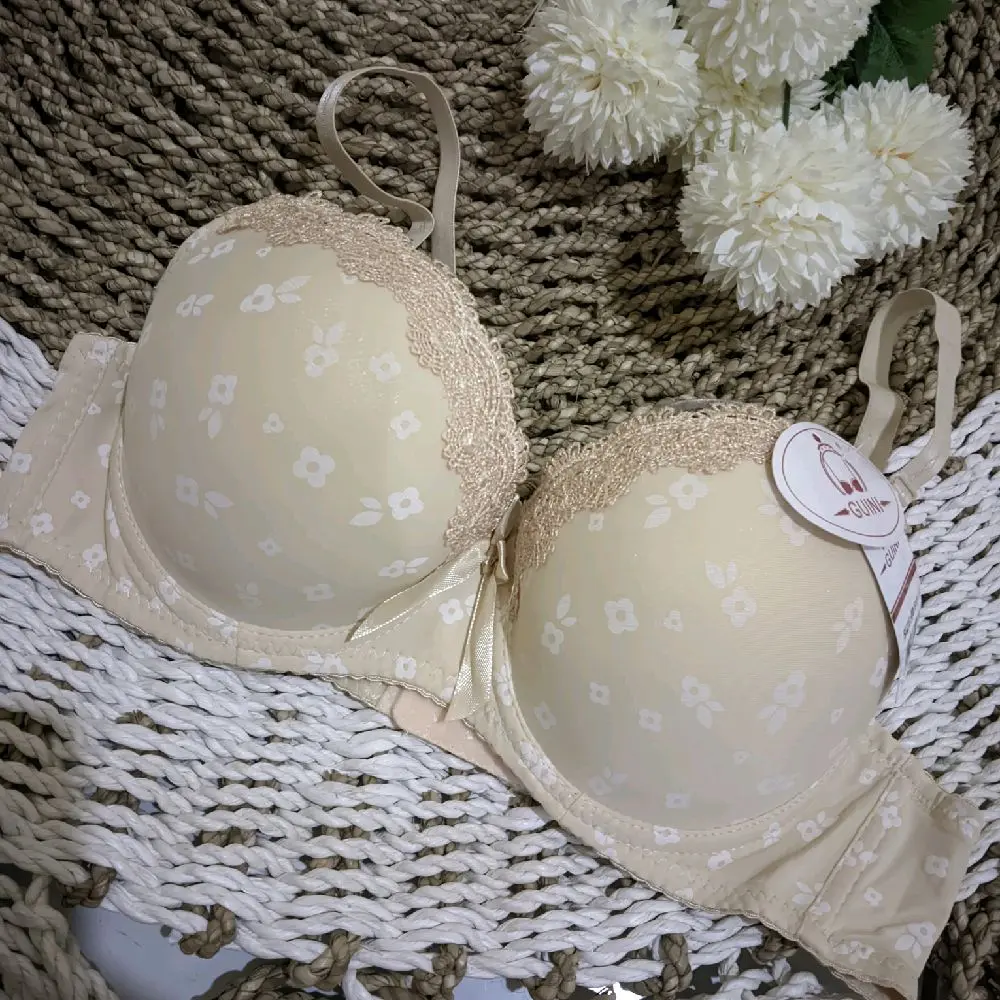 Bra Bh Kawat Full Cup Busa Tebal Bh Cantik Super Tebal Cup B to C Kait 3 Bra Wanita Push Up Motif Bunga Renda Halus Nyaman dan Lembut