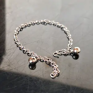 Gelang Tangan, Gelang Kaki Monel Rantai Nuri 2 Bel/Kerincing/Keroncong gelang binggel Stainless gelang  kaki