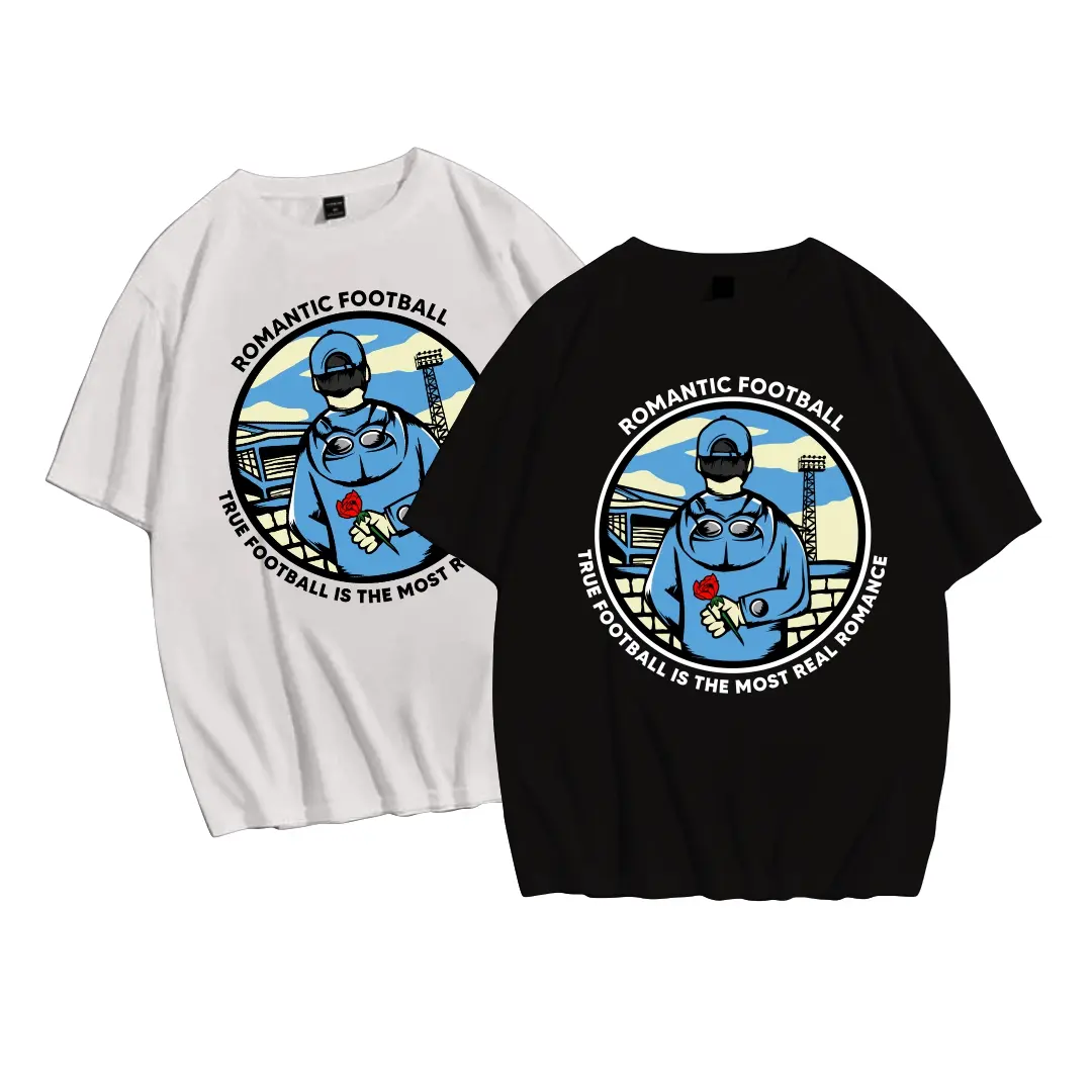 Tshirt Kaos Casual Romantic Football vol.01/Baju Distro Casual Football Katun Hitam