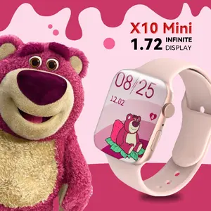 GOOPODOS SmartWatch X10 mini /Jam Tangan Pintar untuk Wanita / Jam Tangan Pintar Mini / Tali Pengikat Gratis/Olahraga Bluetooth Tahan Air Definisi Tinggi Layar Besar Jam Tangan Pintar Pemantauan Denyut Jantung