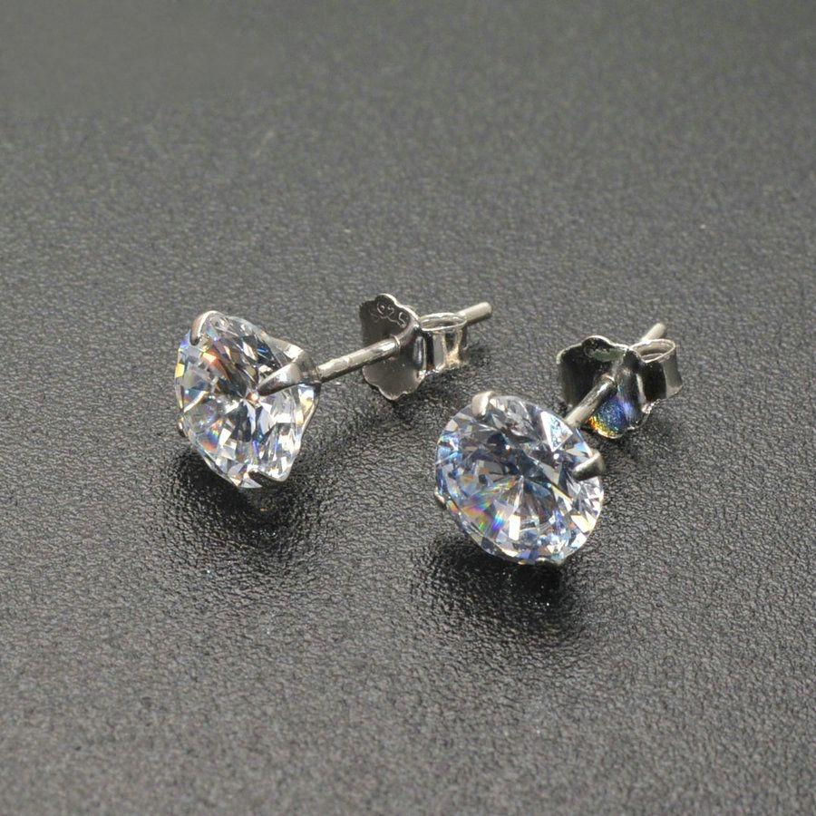 Anting stud kristal 6mm classy simple dan berkelas