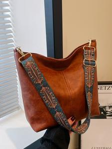 Bolsa de hombro cruzada para mujer, con correa ancha, bolsa mensajera de moda, bolso casual multifuncional para uso diario, trabajo y viaje