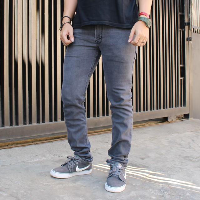 Product Introduction of Blackfield!!!Jumbo Celana Jeans Slimfit Dark Grey Jumbo 27-42 Jeans Stretch Skinny Big Size 42 Outfit Casual Pria Distro Panjang 10