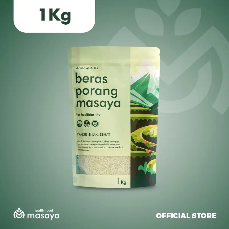 1kg MASAYA BERAS PORANG - shirataki konjac healthy food Nasi Rice 0