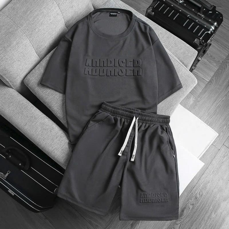 Bộ quần áo nam chất thun tổ ong hotrend dập nổi cách ADDRISSE Điệu trẻ trung, các màu cơ bản dễ mặc không kén da,không bai nhão ADD