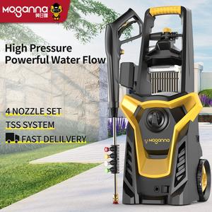 GEELAAG portable electric pressure washer, high pressure cleaning machine with hose reel, cleans Cars/Fences/Homes/Driveways