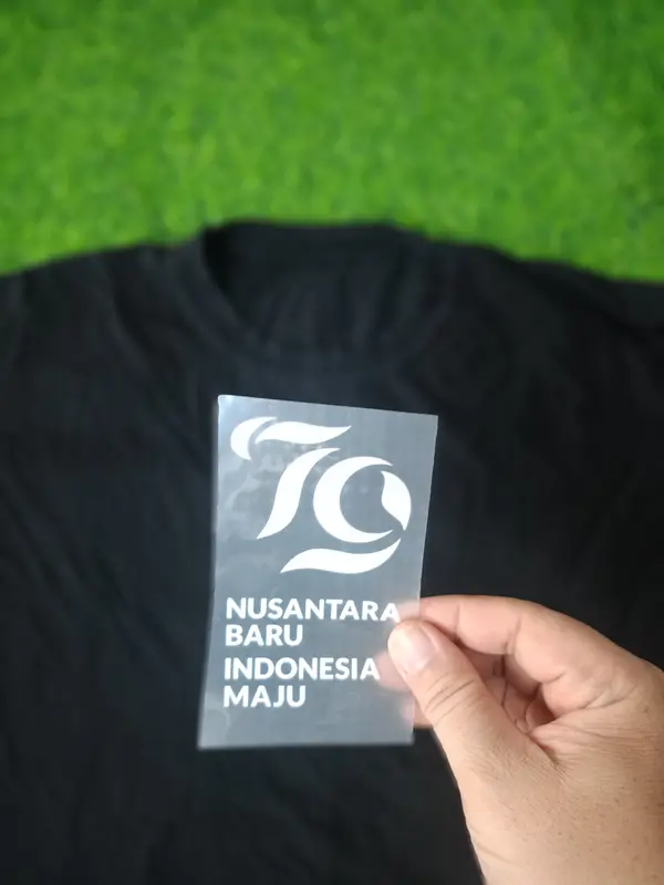 Sablon Setrika Logo Hut RI 79 17 Agustus Warna Merah Hitam Putih 1