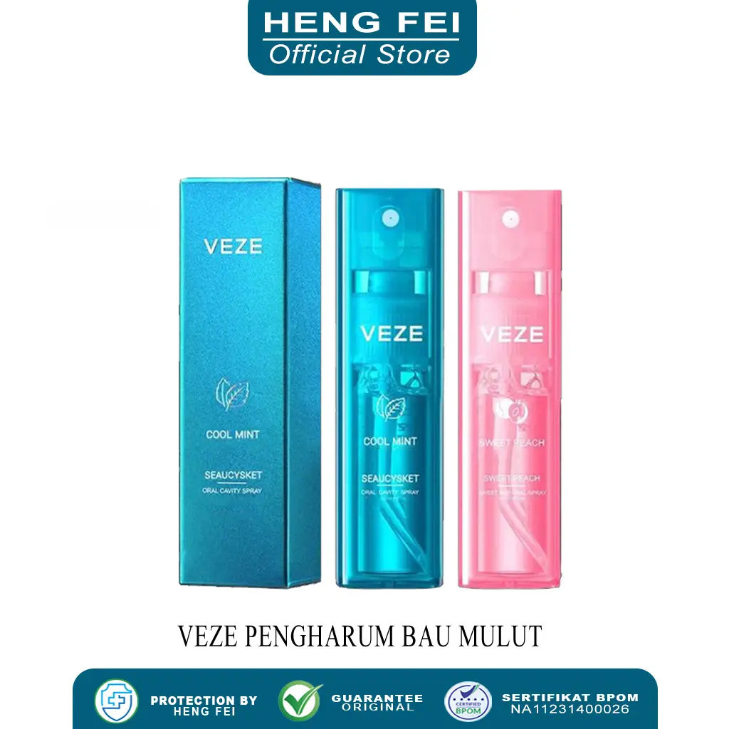 BPOM VeZe Penghilang Bau Mulut Mouth Spray Pengharum Mulut Mouth Parfum 10ml - FZ91987 Penyegar