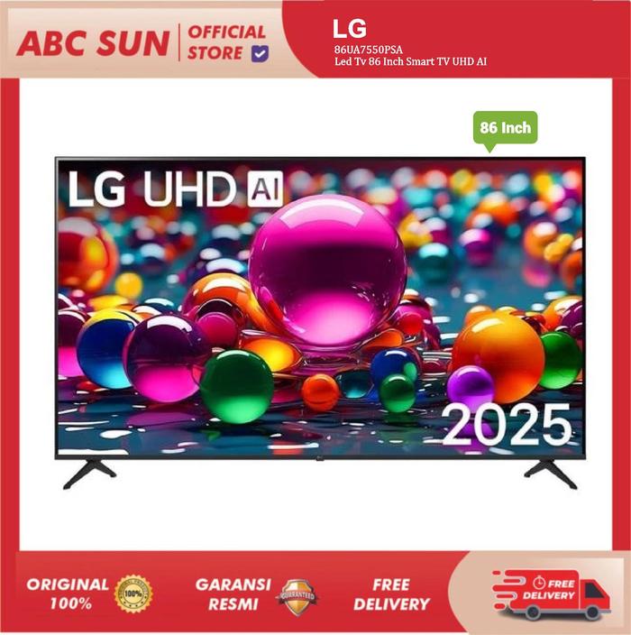Gambar LG 86ua7550 Led 86 Inch UHD 4K Upscaling AI Processor Filmmaker dari ABC Sun Electronic Kota Bandung Tokopedia