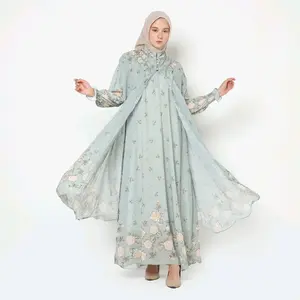 Ayesya Dres payet Mutiara Prisket Mewah , Gamis ayesya , gamis blezer lepas pasang , Gamis pesta terbaru