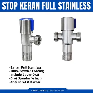 stop kran stainless 1/2 inch / stop kran cabang / stop kran kloset