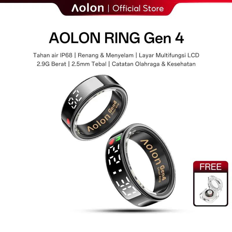 Aolon Ring Gen4 Smart ring Heart Rate & Blood Oxygen Monitoring IP68 Waterproof Swimming Diving Sports & Health Records Diving Sports & Health 0