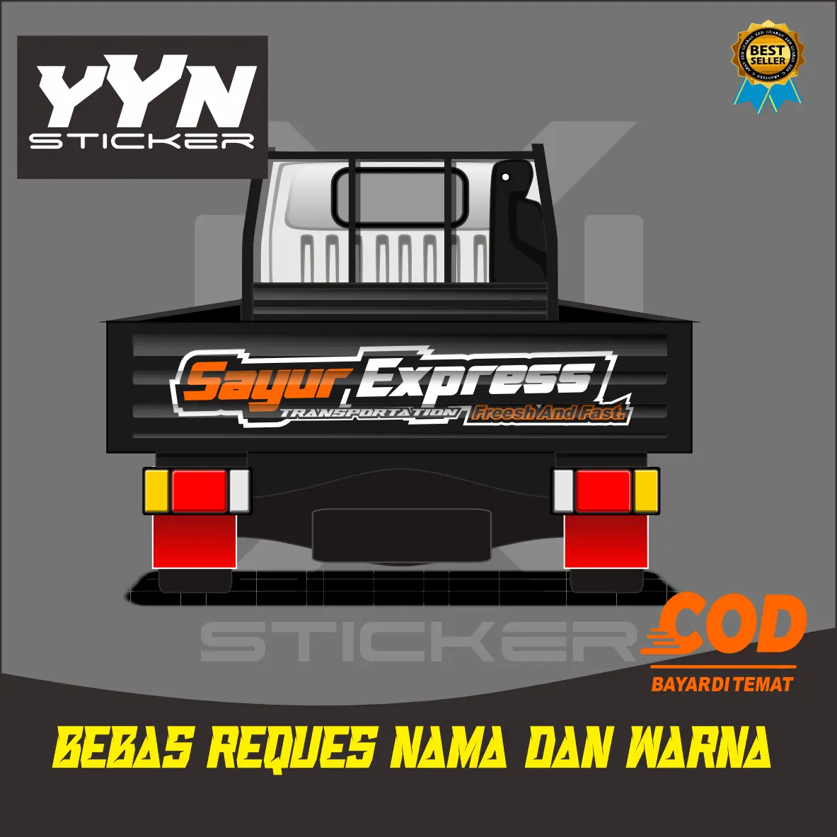 STICKER CUTTING PINTU BELAKANG IZUSU TRAGA,BISA CUSTOM Car