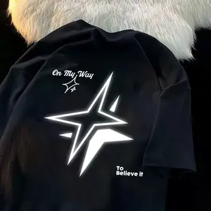 Kaos Oversize Star printing rekomendasioutfit T Shirt Distro Pria fashionmen mensstyle kemejaoversize Wanita Cott 24s M0003 Baju kaoskekinian kaoscowok coolboy