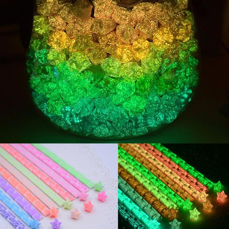 Giấy Origami Gấp Hình Ngôi Sao May Mắn Phát Sáng DM 1 Túi Giấy Origami Ngôi Sao Điều Ước May Mắn Quà Tặng Đồ Chơi Tự Làm # 420904