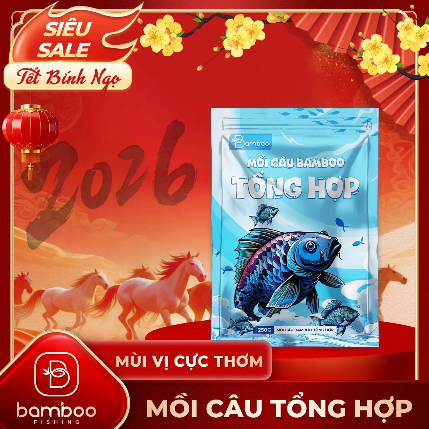Mồi Câu Tổng Hợp Bamboo Fishing 250gr Thích Hợp Câu Chép, Diếc, Rô Phi Tự Nhiên Và Dịch Vụ