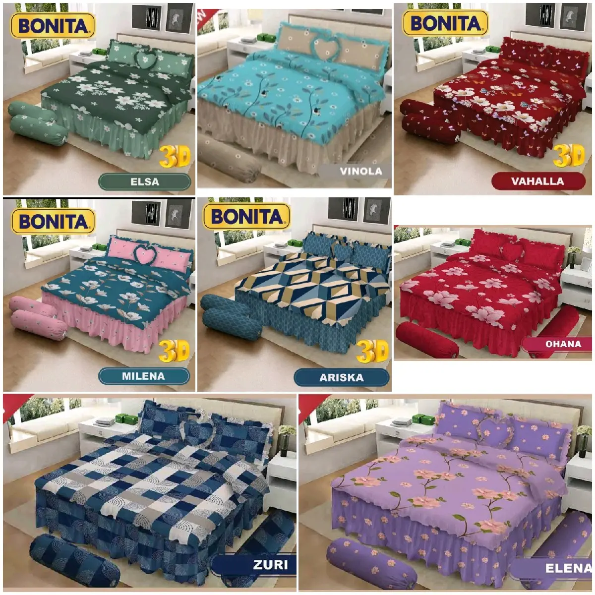 Bedcover Bonita RUMBAI ( 180x200 ) King Size PART 3 bed cover