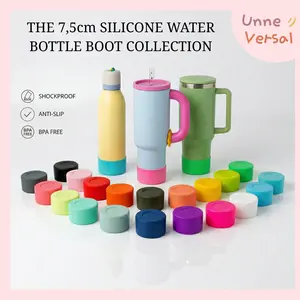 Unne.versal - Pelindung Botol Minum aksesoris Tumbler Polos Silicon untuk tumbler diameter 7.5 cm - 8 cm / bisa untuk stanley quencher 40 oz / tumbler 1200 ml /  Pelindung Bwah Tumbler Botol Minuman Antislil Antilecet Antijatuh / anti slip
