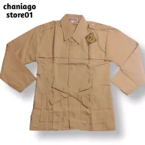 seragam sekolah baju kemeja Pramuka SD lengan panjang cewek bahan oxford