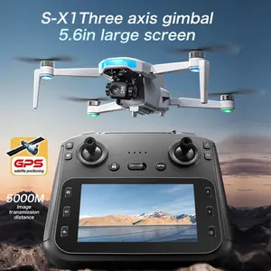 Drone S-X1 Kamera HD 1080P – Gimbal 3-Axis + EIS, Hasil Rekaman Super Stabil!