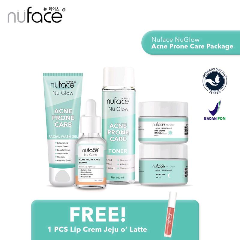 Paket Skincare Nuface 5 in 1 Acne Prone Care / Anti jerawat / skincare nuface hemat Bebas Paraben Facial Berjerawat Treatment 0