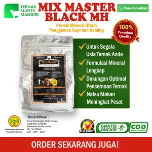 Mix Master Black MH – Mineral Hitam Penggemuk Sapi Kambing Cepat Besar, Lahap Makan & Sehat
