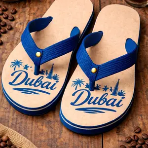 Sandal Jepit Biru dbai dengan Desain uik  dan menarik untuk Pria dan Wanita