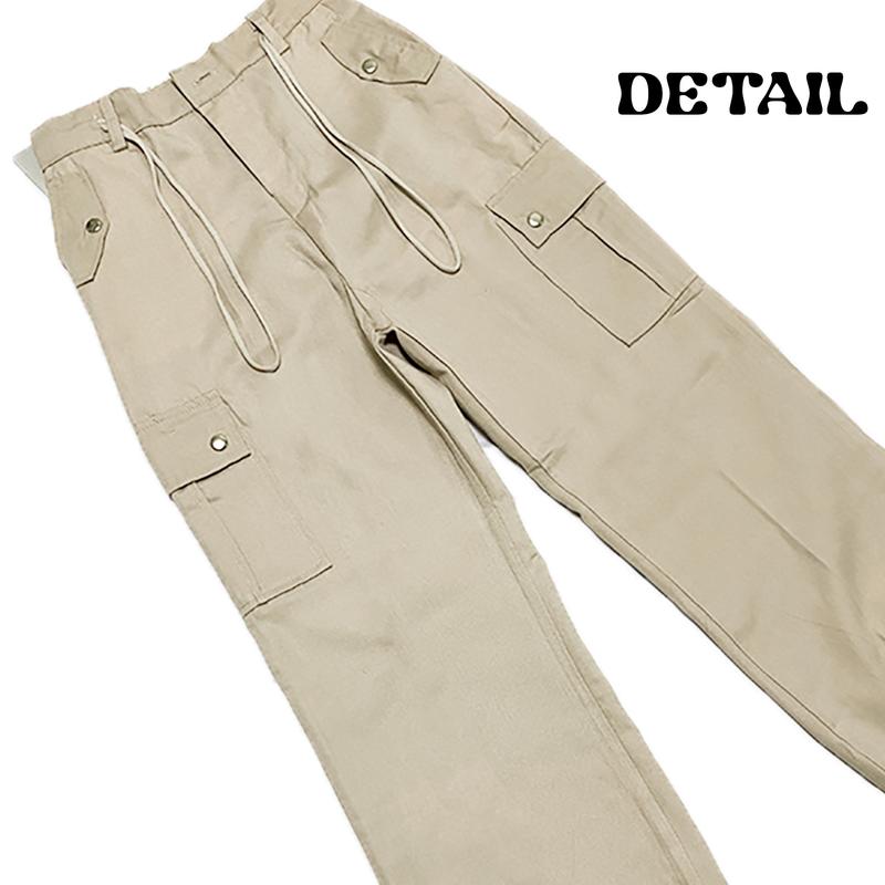 FUTI ID - Keyla Pants Celana Cargo Panjang  kulot Wanita Highwaist Premium Santai Karet Nyaman Tebal Lembut serut bawah 7