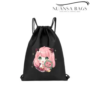 COD!!! Tas Serut (WATERPROOF) Motif Cinnamorol/Anya/Kuromi/DLL Tas Sekolah/Tas Mengaji