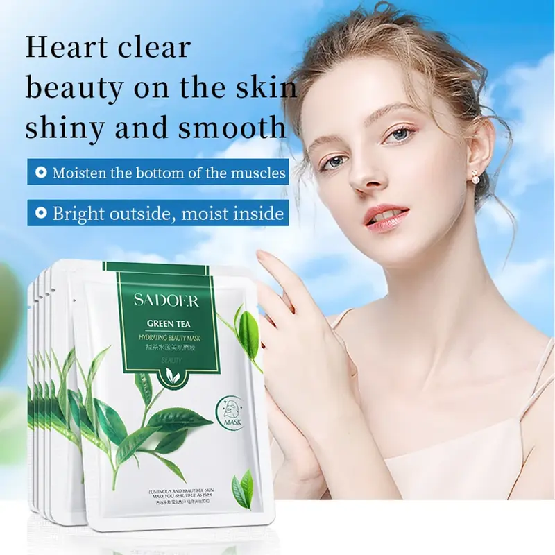 [ 10 PCS ] Masker Wajah Glowing Putih - Formula Alami / Hyaluronic Acid / Ekstra Tanaman - Varian Random 1