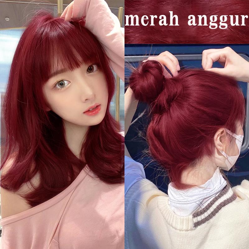warna rambut cerah Pewarna rambut merah raspberi cat rambut Tidak melukai kulit kepala dan rambutPewarna rambut untuk menutupi uban (cat rambut hair color,warna rambut tanpa bleaching,hair color garnier,pewarna rambut halal cat rambut burgundy)
