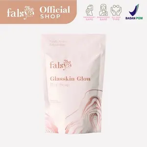 The Falsy Beauty Sabun Glasskin Glow Bar Soap Triple Action Brightening Aman untuk Semua Jenis Kulit