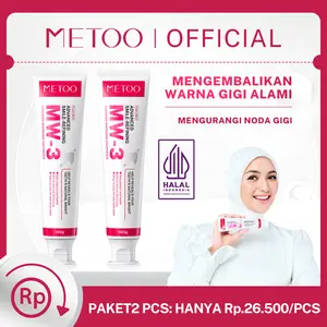[BPOM]METOO MW-3 Advanced whitening Toothpaste 2*100g - pemutih gigi / Bebas Sensitif / Bebas Karang Gigi / Pasta Gigi Probiotik / Karang Gigi / Gusi Sensitif / Membersihkan Noda Gigi