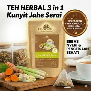 TEH KUNYIT JAHE & SERAI 100% Murni Tanpa Campuran