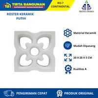 Gambar TRISENSA RO 7B CONTINENTAL 20 X 20 CM ROSTER KERAMIK LOBANG ANGIN VENTILASI PUTIH KW 1 - White dari Tirta Bangunan Kota Depok 1 Tokopedia
