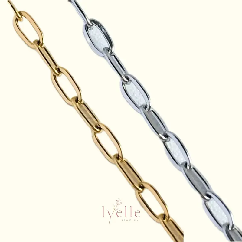 Rantai flattened gold