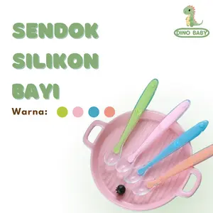 Sendok Makan Bayi Silikon MPASI Bahan BPA Free Lembut
