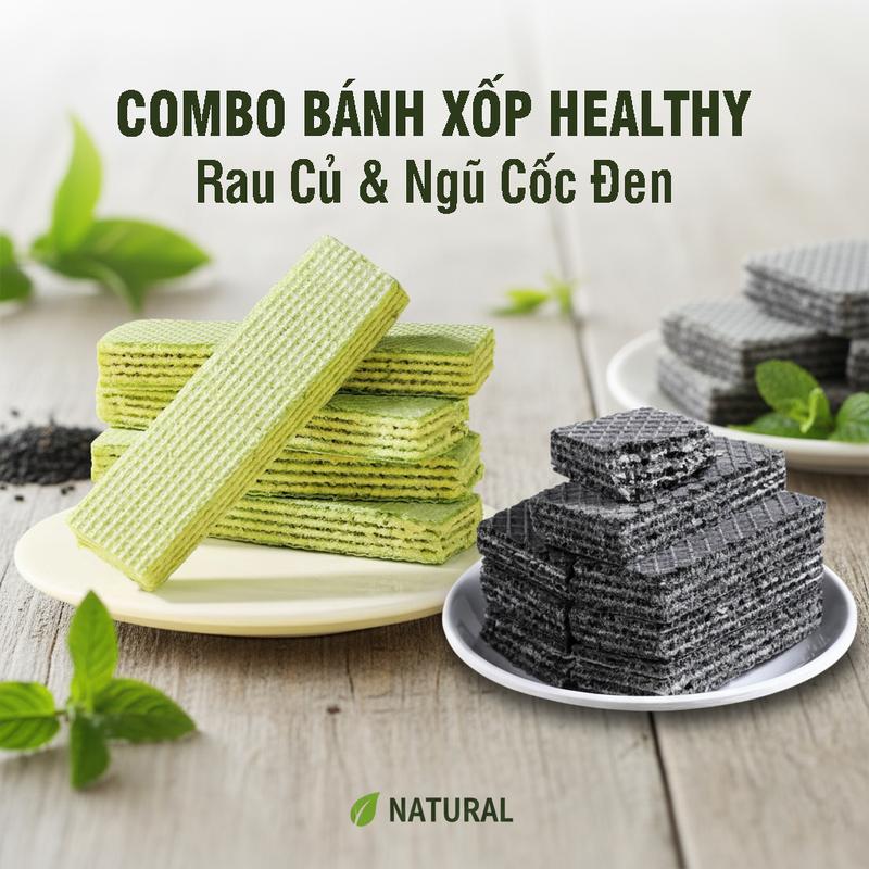  COMBO MIX Bánh xốp ăn kiêng dinh dưỡng tiện lợi thơm ngon Snack Foods Đại Hùng Foods 
