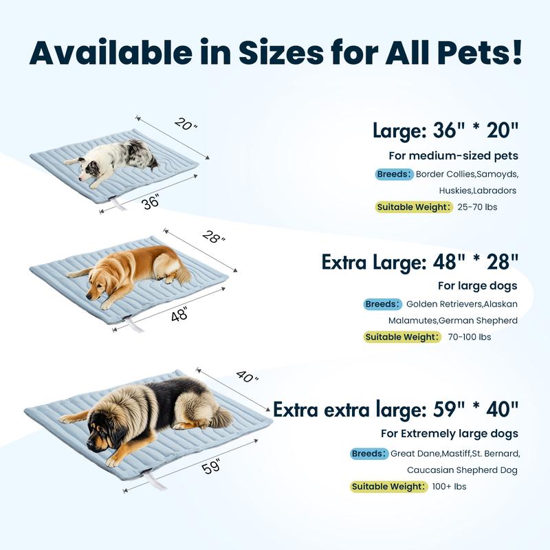 Product Introduction of Vagascape Dog Cooling Eco-friendly Mat, Cooling Pad, Pet Cool Mats for Dogs and Cats use in Crate, Tunk, Camping, Outdoors, Portable, Machine Washable, Durable, Without Gel 7