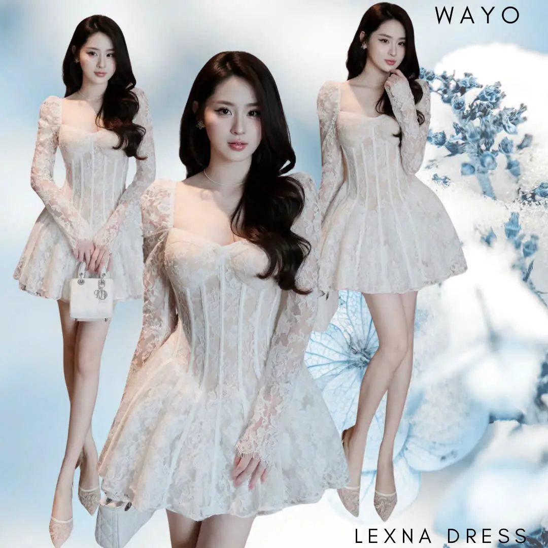 [Lexna Dress] Đầm WAYO thiết kế ren hoa dáng ngắn dự tiệc sang chảnh xu hướng