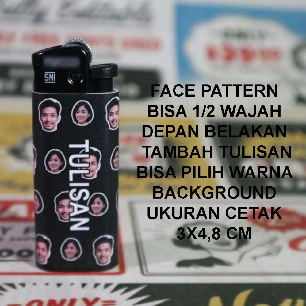 face pattern+tulisan