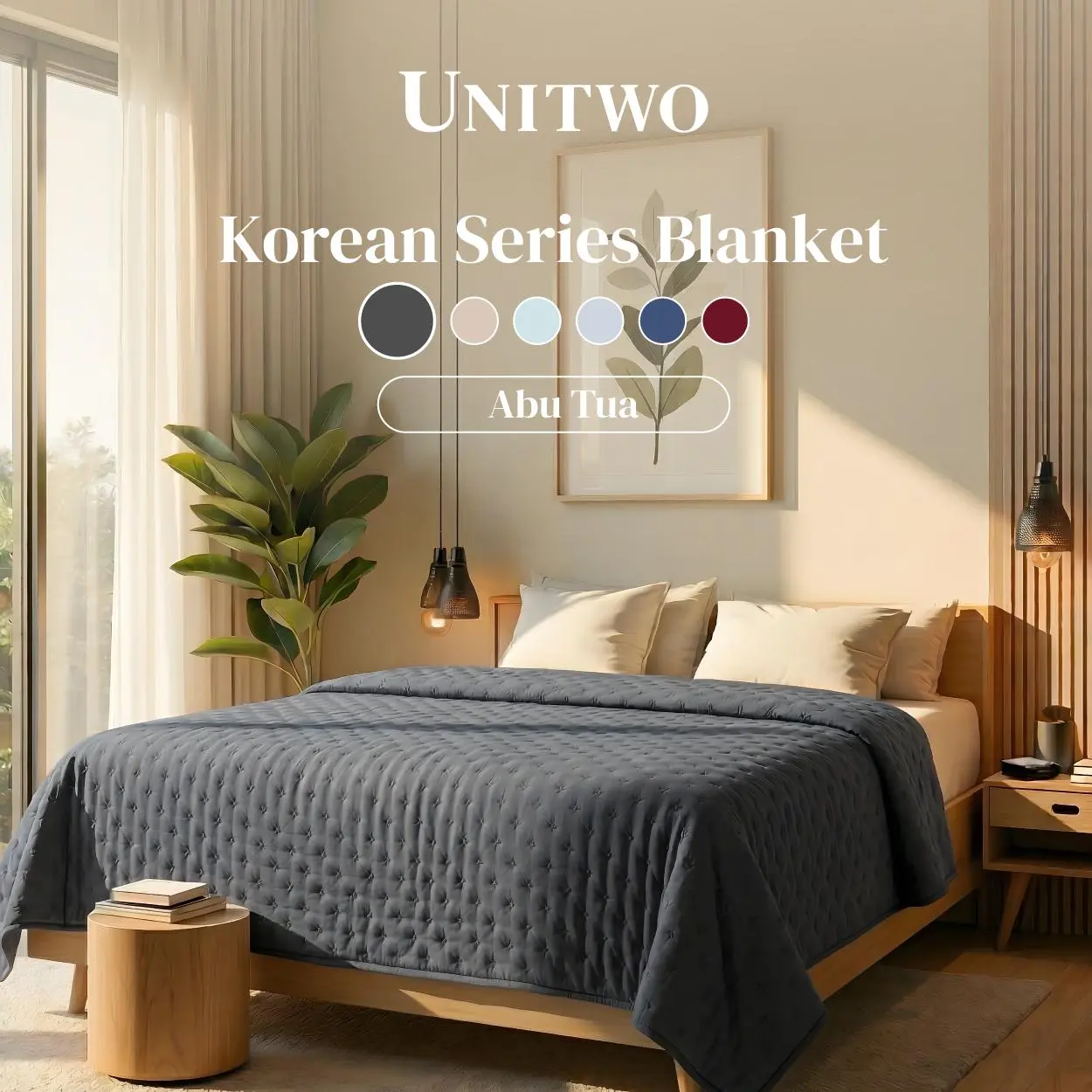 Celyhome Live Exclusive | Soft Blanket Korea 180x200 cm, Selimut Tidur Polos Lembut & Nyaman