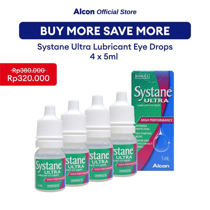 Gambar [Limited Deals] Systane Ultra Eye Drop 5 ml (x4) - ED Dec 2026 dari Alcon Indonesia Kota Administrasi Jakarta Selatan Tokopedia