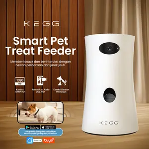 KEGG Smart Pet Treat Feeder - Tempat Makan & Snack Anjing Kucing Otomatis | Laser App Camera Mainan Peliharaan Automatic